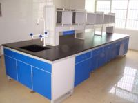 Banc de laboratoire en acier robuste, banc de travail modulaire avec étagère à réactifs pour laboratoire de chimie
