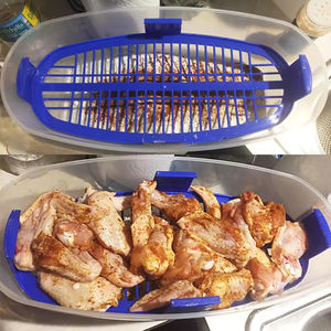 Set para Hacer <span class=keywords><strong>Pollo</strong></span> Frito Blossom, Recipiente para Empanizar sin Desorden, Estación para Empanizar en Casa - Product Image 2