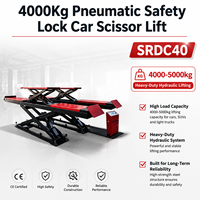 Cric hydraulique robuste à double plateforme encastré, capacité 4000 kg, avec verrou pneumatique de sécurité, pour alignement de roues et atelier de réparation automobile