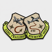 Badge Aero Club testé plus de 50 fois au lavage, patch brodé thermocollant de qualité industrielle avec découpe laser de précision de 0,1 mm AWELLS