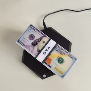 HCNT Magnetic levitation GTA USD dollar touch control 3-color <b>light</b> home decoration creative gift birthday banknote <b>light</b> - Product Image 5