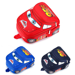 New Kindergarten Schoolbag Children's Backpack Cartoon Car Boy Breathable Waterproof Polyester Preschool Cross Border