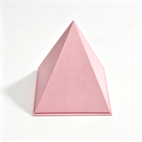Boîte cadeau rigide pyramidale unique, emballage de parfum de luxe mat, doublure intérieure argentée, forme spéciale, boîte cadeau cosmétique parfumée