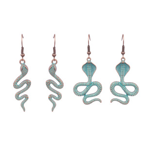 Vintage Snake Shape Alloy <b>Drop</b> Earrings For Women Party Fashion Jewelry Antique <b>Bronze</b> Plated - Product Image 5