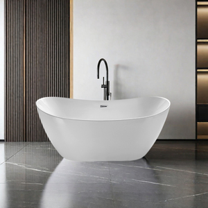 <span class=keywords><strong>Baignoire</strong></span> autoportante de conception moderne blanche universelle pour hôtel, <span class=keywords><strong>baignoire</strong></span> en acrylique ovale pour salle de bain - Product Image 6