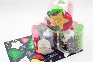 Empaque de Regalo al por Mayor 5 Pares en Caja de Regalo <span class=keywords><strong>Calcetines</strong></span> de Invierno de Papá Noel Feliz Navidad para <span class=keywords><strong>Mujer</strong></span> y Hombre - Product Image 6