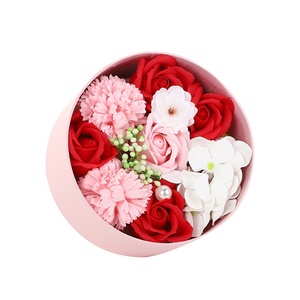 Boîte cadeau de fleurs éternelles artificielles en forme de rose, fabriquées à la main, modernes et rondes, pour la Saint-Valentin, la fête des mères, le 8 <span class=keywords><strong>mars</strong></span> - Product Image 5