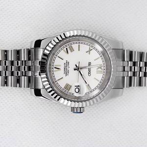 Hot-selling popular design 3 bar waterproof 20cm long sapphire crystal white custom men's <b>mechanical</b> <b>watch</b> - Product Image 3