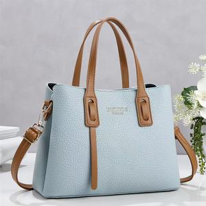 2026 Fashion Women Handbag <b>Top</b> <b>Handle</b> Crossbody Shoulder Tote <b>Bag</b> Durable Zipper Closure <b>Black</b> Contrast Trim Daily Office Purse - Product Image 3