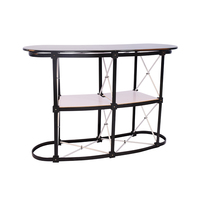 Promotion Pop Up Table incurvée Table d'exposition de réception en aluminium personnalisée Comptoir pliant Réception pour salon professionnel