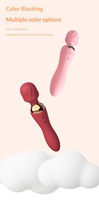 Vibrateur AV en silicone à double tête à fréquence variable, baguette de massage rechargeable à piles, dispositif de masturbation, jouet sexuel pour adultes