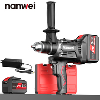 NANWEI Perceuses électriques de nouvelle conception Perceuse électrique sans fil Kit de perceuse à percussion Outils de tournevis