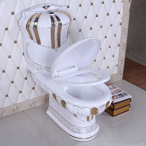 <span class=keywords><strong>Inodoro</strong></span> de Dos Piezas KD-T001C, Diseño Dorado de Lujo, Cerámica, para Hotel, Hogar, Baño, Diseño <span class=keywords><strong>Vintage</strong></span> - Product Image 5