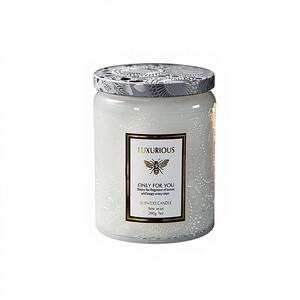 Vela Aromática para el Hogar FD-200ML, Copa Grabada, Recuerdo, Fragancia de Alta Gama, Cera de Soya sin Humo, Semielaborada - Product Image 1