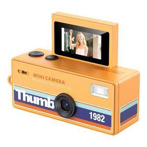 0,96 pouce 180 °   Mini caméra porte-clés à écran rotatif 720P, mini caméra de poche rétro, caméra vintage de collection, cadeau pour les voyages, le camping et les photos instantanées - Product Image 1