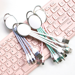 Câble de données <span class=keywords><strong>USB</strong></span> Type-C coudé 3-en-1 promotionnel couleur macaron en TPE, 2A, avec gaine en alliage d'aluminium et PVC, portable pour ordinateur - Product Image 6