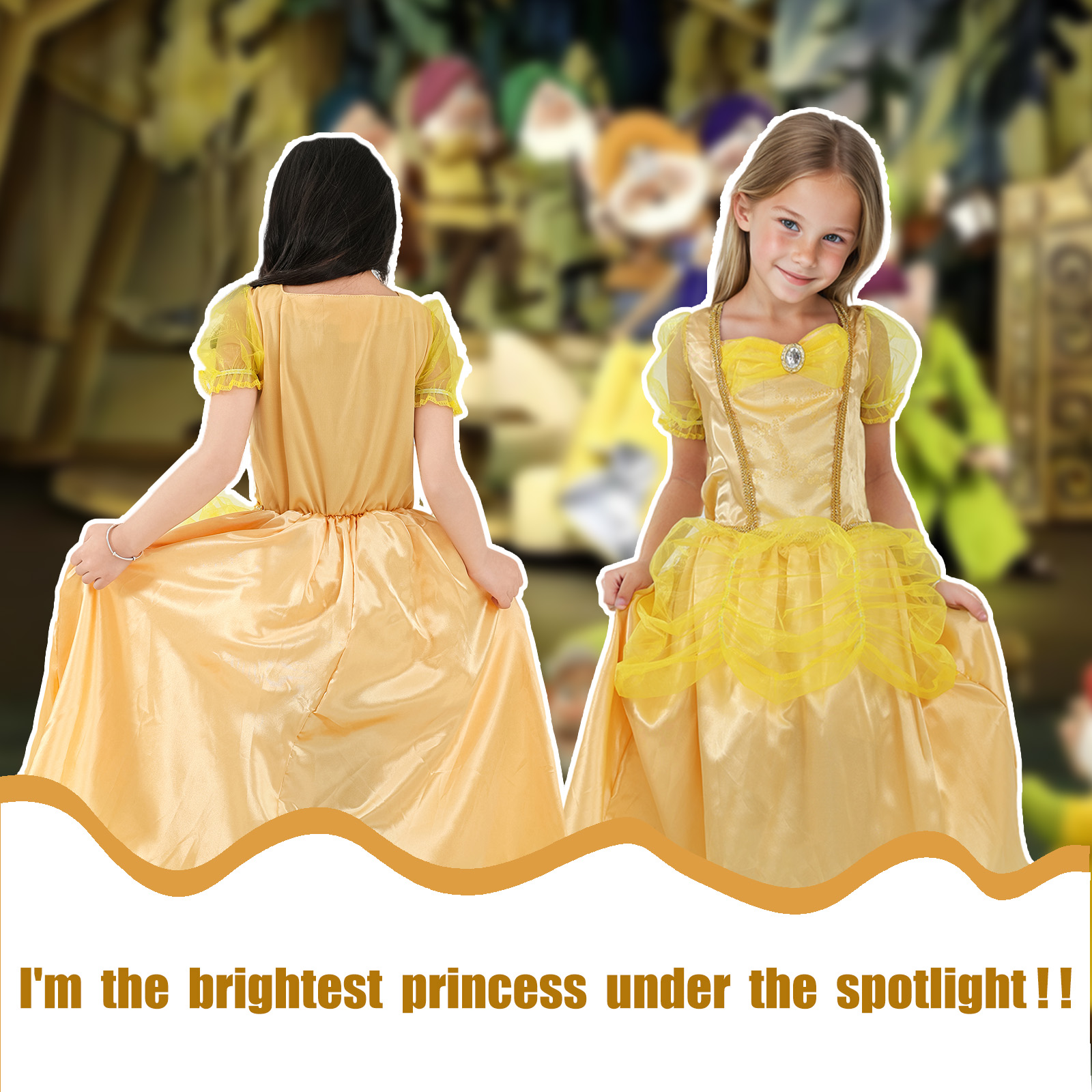 belle princess dress up Belle Costume For Kids, Beauty and the Beast