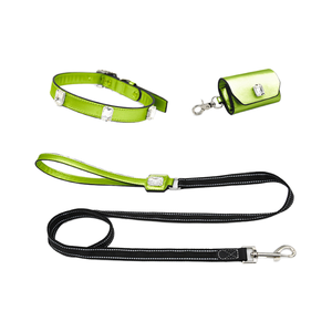 मध्यम बड़े कुत्ते के लिए बड़े क्रिस्टल गैंडे के साथ हैंडमेड शाकाहारी चमड़े का कुत्ता कॉलर - Product Image 4