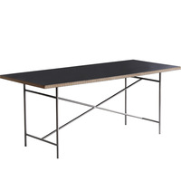 Bureau rectangulaire en acier inoxydable de style Bauhaus du milieu du siècle, table écologique pour studio, salle à manger, bureau, maison
