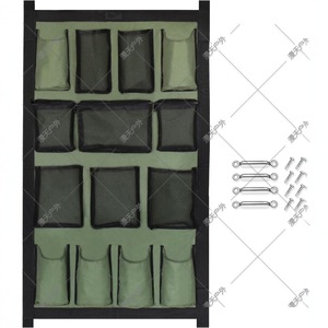 Bolsa colgante Stable Beauty, organizador de almacenamiento multiusos para maquillaje y uso ecuestre, color gris, verde y café - Product Image 3