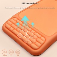Tapis de souris ergonomique en mousse à mémoire de forme avec repose-poignet et fonction de massage pour le soutien de la paume du clavier