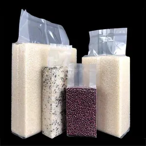 Custom Printed Meat Dry Food 3 Sides Seal Frozen Food Grade Nylon Plastic Packaging Vacuum Bags