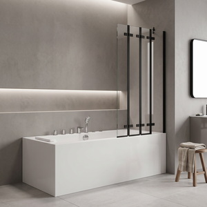 Paroi de douche de luxe finition or, <span class=keywords><strong>hauteur</strong></span> réglable sur mesure, magnétique et étanche, pour villa - Product Image 1