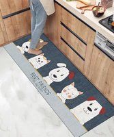 Toptan Yüksek Kaliteli Modern Deri Kaymaz Geometrik Desenli Düşük Havlı Makine Yapımı Mutfak Ev Uzun Halı Kilim