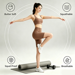 Shorts de yoga tendance 2026 sans démarcation, taille haute, effet ventre plat, anti-transparence, doux comme du beurre, pour le sport et la gym - Product Image 6
