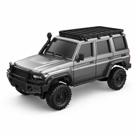 Coche Teledirigido Todoterreno RC Rock Crawler a Escala 1/43, 2.4G, 4WD, con Control por App, Dirección Totalmente Proporcional, Perilla de Velocidad, Luces y Neumático de Repuesto Reemplazable