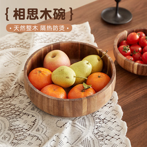 Juego de Tazones de Madera de Acacia, Madera Natural Sólida, Plato para Ensalada y Frutas, Uso Doméstico y en la Cocina, 10, 13, 16, 19, 22, 25 cm - Product Image 2