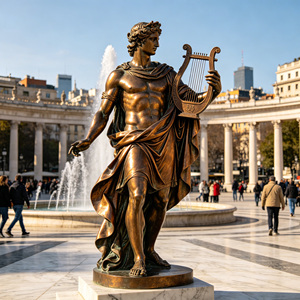 <span class=keywords><strong>Scultura</strong></span> in ottone a grandezza naturale di <span class=keywords><strong>Apollo</strong></span>, Dio greco della musica con lira, personalizzata direttamente dalla fabbrica, per decorazione artistica ed esposizione - Product Image 6