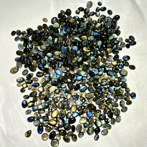 Natural AAA Multi Flash Labradorite Oval Calibrated Cabochon Loose Gemstone for Jewelry Making Ring Size Semiprecious <b>Stone</b> - Product Image 1