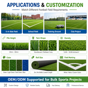 Césped Artificial sin Relleno para Fútbol, Césped Sintético para Cancha <span class=keywords><strong>de</strong></span> Fútbol Sala 5 contra 5, Suelo Deportivo para Interiores y Exteriores - Product Image 5