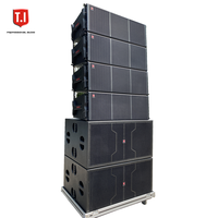 Subwoofers Activos de Doble Línea de 18 Pulgadas T.I Pro Audio LA-218P, 1600W/3200W, Sistema de Sonido Profesional para Conciertos y Eventos