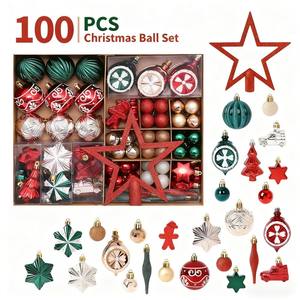 SHUANGYUAN Plastik-Weihnachtskugeln Hängende Dekorative Geschenksets Luxuriöse Christbaumkugeln Weihnachtsbaumschmuck Bolas De Navidad - Product Image 1