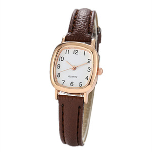 Reloj de cuarzo con correa de placa cuadrada literaria coreana Retro para mujer, caja de aleación que combina con todo, banda de plástico, puntero de 5mm de espesor - Product Image 1
