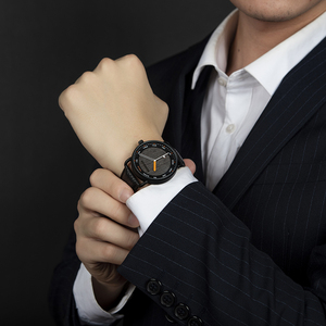 Regalo de Navidad entrega rápida Japón movimiento bajo moq moda Casual Auto fecha hombres reloj de pulsera reloj de cuero genuino en caja de regalo Me - Product Image 6