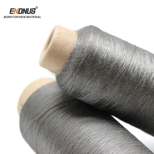 นำไฟฟ้า<span class=keywords><strong>2</strong></span>ชั้น100% 316L สแตนเลสเส้นใยปั่นด้ายเย็บผ้าสำหรับทอผ้า - Product Image 5