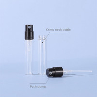 Botol Parfum Kaca Sekali Pakai Murah Berkualitas Tinggi 1.8ml 2.5ml, Botol Sampel Atomizer Kecil