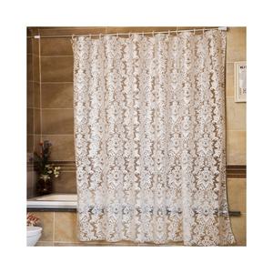 Cortina <span class=keywords><strong>de</strong></span> Ducha Moderna <span class=keywords><strong>de</strong></span> PEVA con Ganchos, Impermeable, 1800x1800mm - Patrón Damasco para Decoración <span class=keywords><strong>de</strong></span> Baños y Hoteles - Product Image 1