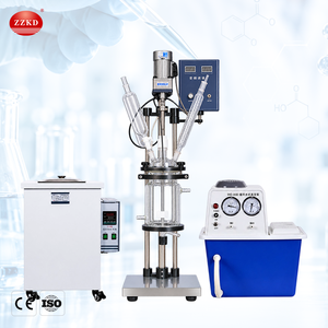 Reactor Químico Multifuncional de Alta Eficiencia, Reactor con Agitación, Reactor Encamisado, Reactor de Vacío de Doble Capa de Vidrio, 1L - Product Image 1
