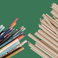 Pailles en papier biodégradables sans plastique certifiées FSC et conformes PPWR, pailles jetables commerciales pour boissons de fête