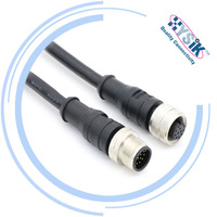 Conector M12 de Montaje en Campo, Cable PG7, Chapado en Oro, Intercambiable con la Serie HARTING SACC-M12, Conector Industrial