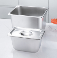 Professionelle Edelstahl 1/1 GN Gastronorm-Behälter für Gewerbeküchen, Party-Buffets, Warmhaltebehälter, Hotel, beheizbar, multifunktional