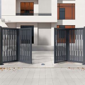 עיצוב הגדר שער מודרני פטיו אלומיניום כניסה ראשית מתריס קיפול שער הזזה אוטומטית - Product Image 2