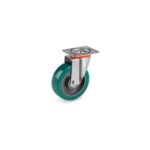 TELLURE ROTA-Roues polyuréthane 624436 TR-ROLL, polyamide 6 centre, support de plaque supérieure pivotante type NL-largeur de roue 50mm, ø 20 - Product Image 1