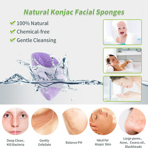 2025 Mauri 100% tự nhiên hữu cơ, mặt làm sạch trang điểm tẩy tế bào chết Konjac vẻ đẹp bọt biển - Product Image 4