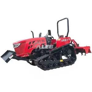 Tractor de goma de 50HP, mini cultivador de doble uso para el campo de arroz