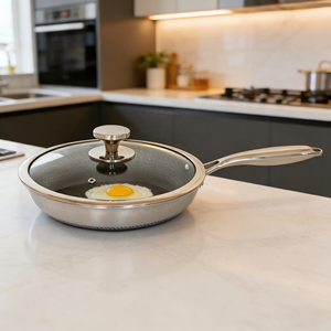 28cm Yong Kang Manufacturer 2.2mm Thickness Sleek &amp; Modern Look Stainless Steel <strong>Non</strong> <strong>Stick</strong> <strong>Frying</strong> <strong>Pan</strong> - Product Image 1